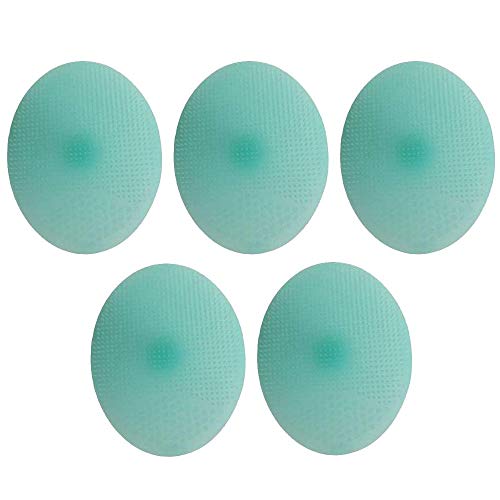 POFET 5 Stück Soft Silicone Gesichtsreinigungsbürste Mitesserentferner Reinigungspad Anzug für Facial Skin Scrubber Exfoliator Massager