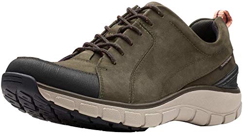 Clarks Womens Wave Go Walking Shoe, Taupe Nubuck/Leather Combi, Size 7 #TOP2