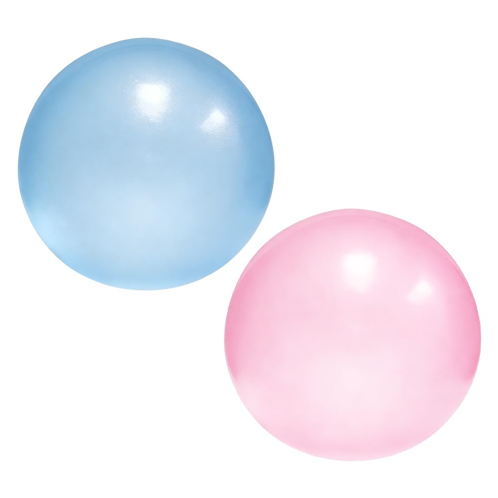 2 Piezas Globos de Agua Reutilizables, 120cm Bola de Burbujas XXL, Gigante Inflables Globos Agua Reutilizables, Gigantes de TPR Pelotas Gigantes para Beach Party Garden (Azul, Rosa)