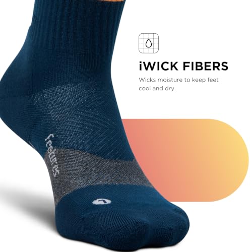 Image of Feetures Elite Light Cushion Mini Crew Sock - Sport Sock with Targeted Compression