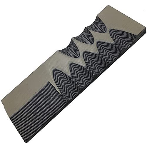 Cool Hand 2 pcs G10 Knife Handle Scales Slabs Custom DIY Tool Material for Knives Making Blanks Blades, Gray/Black, KHM-G10-5