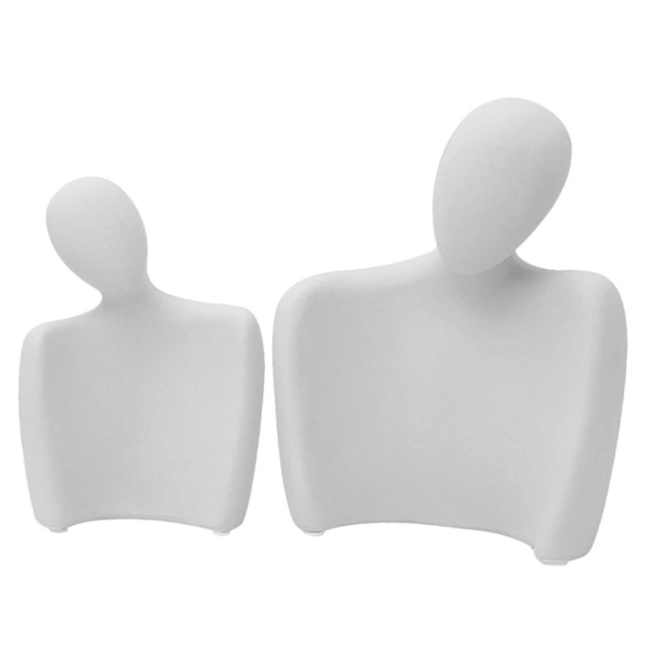 Sculpture de couple résine abstraite : objet décoration salon moderne et bureau