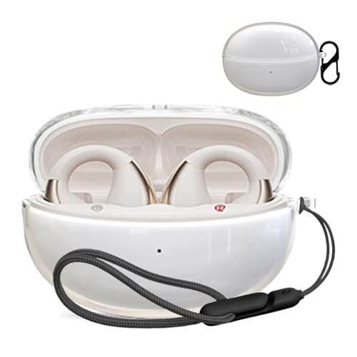 For QCY Crossky C30 �p �P�[�X �J�o�[ �yNOUKAJU�z ���C�����X �C���[�z�� TPU �ی�P�[�X �i�J���r�i�t��+�X�g���b�v�t�� �j �����h�~ �L�Y�h�~ �ϏՌ� �����[�d�\ �h�� �h�o (�N���A)