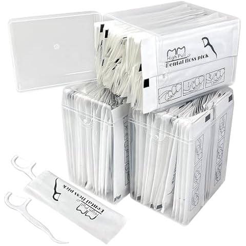 200 Count Individually Wrapped Dental Floss Picks - Travel Flossers for Teeth Cleaning and Oral Care - Ideal Travel Size Toiletries, Wedding Basket Supplies and Guest Bathroom Essentials Cover