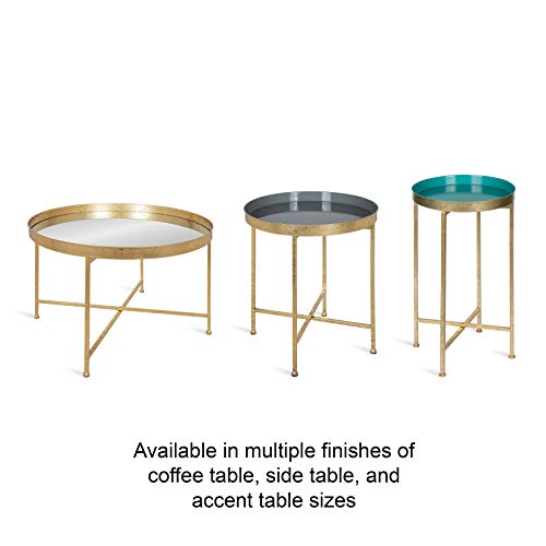 Kate And Laurel 217212 Celia Round Metal Foldable Accent Table With Tray Top thumb #7