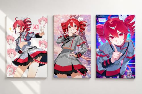 Image of Teto & Miku Anime Poster Set of 2 - Vocaloid Inspired Wall Art for Bedroom, Gaming Room & Japanese Anime Decor (Kasane Teto Poster Set of 3 A3)