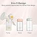COMI Natural Glass Baby Bottle,Breastmilk Storage Bottle for Fridge,Wide Neck Breast Milk Container with Dome Cap,Fits Breast Pumps & Nipples,BPA Free,4PCS (6oz,4 Gray Lids)