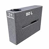 KMND Wassertank 80 Liter Flach Frischwasser - Flachtank 80L Rechteckig PE Robust - Camping Wohnwagen Wohnmobil Transport Versorgung UV-beständig Zisterne Hauswasserwerk Garten Made in EU - Marmoriert