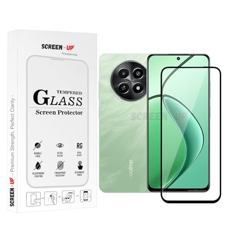 Image of ScreenUp Tempered Glass For Realme C65 5G - Ultra Clear, 9H Scratch Resistant, Full Coverage, Easy Install Screen Protector