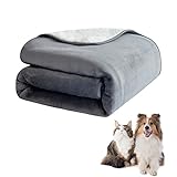 Fauxpont Manta para Mascotas, Manta para Perros Gatos, Cama Lavable para Gatos Perros, Impermeable, Manta para Dormir para Sofá Cama 100x75cm