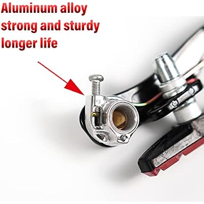 CNC V Brake Set, Bicycle Linear Pull V Brakes for Front/Rear Wheel, Long Arm 110mm, Black ...