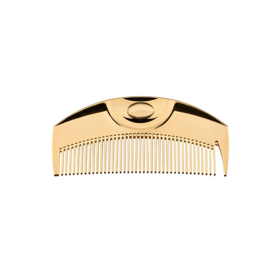LOVECHROME K24GP Gold Tsuki Peine portátil de viaje artesanal japonés miniatura 1