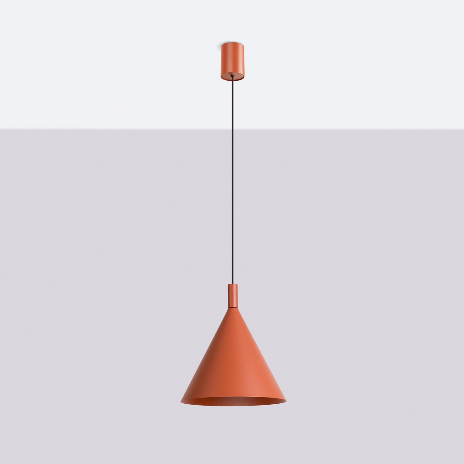SOLLUX lighting Pendelleuchte LED Hängelampe Nox 25 cm roter Ocker