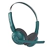 JLab Go Work Pop Wireless Headset mit Mikrofon, 50+ Std. Akku, Bluetooth On Ear PC Headset, kabellos mit Multipoint, für Handy und Büro, Blaugrün