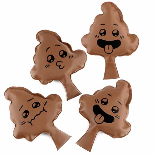 Rakiuty Coussin en Forme de Caca, Auto-Gonflant Coussin Péteur, Prout Petteur, Jouet de Farces Drôles, N'éMettra Pas de Mauvaises Odeurs, aux Farces et Divertissements pour Adultes, 4 Pièces