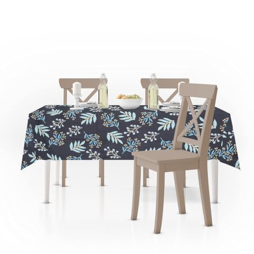 Image of Amazon Brand - Umi Super Soft Brushed Microfiber Cotton Dining Table Cloth, Printed Rectangular 6 Seater Table Cover 60X90(Inches)