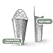 Hallops Galvanized Wall Planters - Two (2) Large Premium. Farmhouse Metal Hanging Vase. Rustic Decor. Tall Container for Easter Flowers or Planets. Tin Style Bucket or Pocket