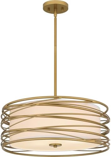Quoizel Spiral 3-Light Light Gold Pendant Light