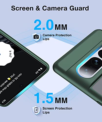 Image of [NO.1 Magnetic for Google Pixel 7 Pro Case with MagSafe | [Military Grade Drop Tested][Translucent Matte][Anti-Fingerprint] Soft Silicone Bumper for Pixel 7 Pro Phone Case Slim,Green