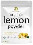 Organic Lemon Powder, 1lb – Real Freeze-Dried Source – Rich in Essential Vitamin C – Natural Immune Support – Raw Lemon Juice Flavor & Aroma – Non-GMO, Filler Free, No Sugar