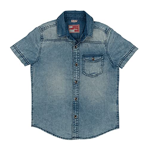 Image of Under Fourteen Only Boys Shirt, 100% Cotton Half Slevees Narrow Collar Regular Fit Printed Shirts for Kids Boys.