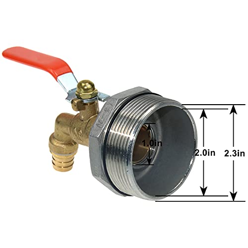 HAOXAOON 2" Drum Faucet for 55 Gallon Drum,55 Gallon Drum Valves Brass Barrel Faucet with