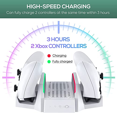TwiHill A Base De Resfriamento Do Console é Adequada Para Xbox Series S, Carregador De Bateria Dupla