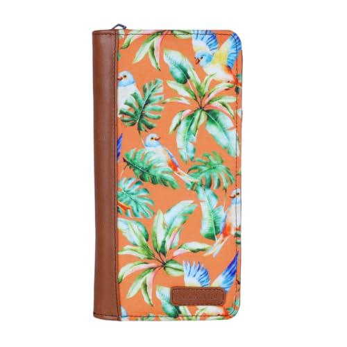 HAMELIN Unisex Passport Holder with RFID Blocking Technology | Vegan Leather Passport Cover,Travel Document Organiser | Passport Wallet with 4 Passport Slots,8 Card Holder Slots | Coral Flutter 7 41c49RFecDL