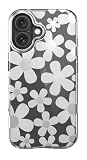 【SwitchEasy】 iPhone 16 対応 ケース 花柄 クリア オシャレ 可愛い 耐衝撃 スマホケース 花 かわいい スマホカバー [ iPhone16 アイフォン 16 対応 携帯ケース ] iPhone 16 Case Fleur ホワイト