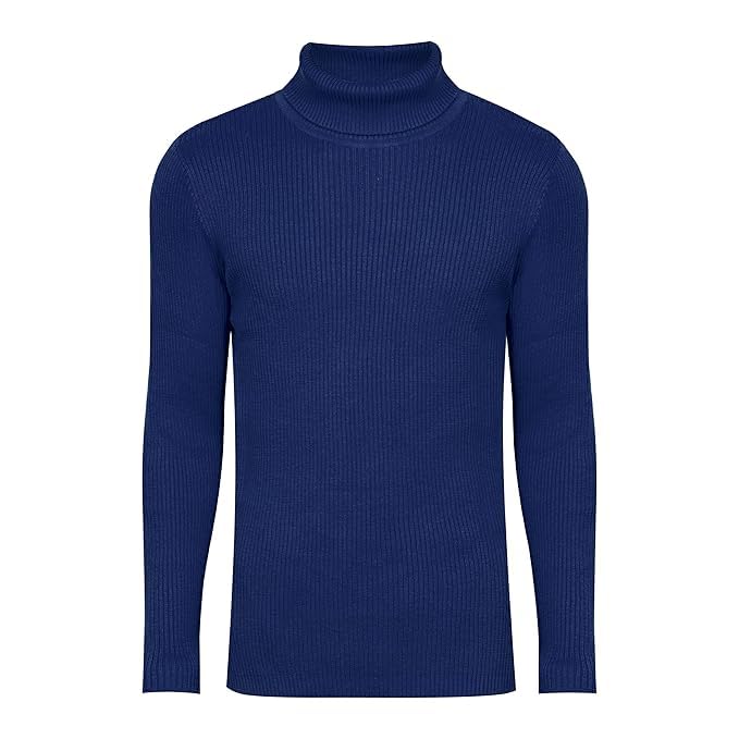 Clothify Sweater for Boys Warm Woolen High Neck Sweater for Boys | Soft Knit Pullover for Kids 4β16 Years | Stylish Full Sleeve Winter Wear Navy 4