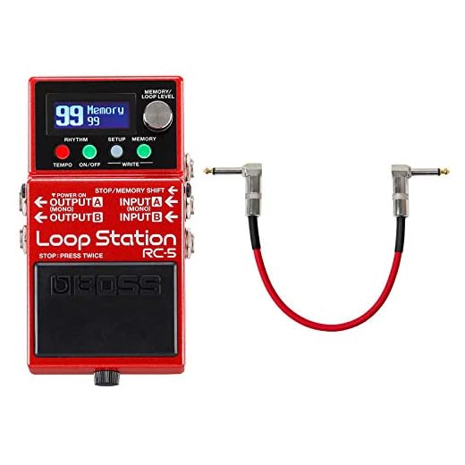 Boss RC-5 Looper pedal + keepdrum patchkabel röd 30 cm