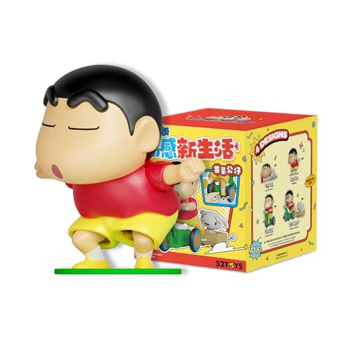 52TOYS Crayon Shinchan Dynamic Shin-Life Blind Box, 1PC Action Figure Collectible Toy Kawaii Creative Gift Room Decor Desktop Decoration, Gift for Birthday Party