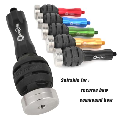 Poearcus Archery Bow Stabilizer Bow Riser Dampers Silencers Shock Absorbers Vibration Damper for Recurve Bow Compound Bow (Black) - Image 4