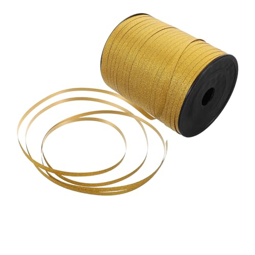 SAFIGLE Ruban Doré pour Ballons Ruban de Fête Ficelle Attachement Décorations de Fête Emballage de Cadeaux Bouquets de Fleurs