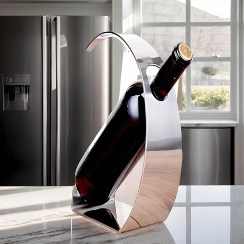 Range bouteille de vin argent compact pour ranger vos boissons sans encombre - 4
