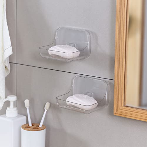 Ettori 31.1634.P001-01-B0001 Soap Dish 2 Pack Soap Holder Plastic Adhesive Soap Holder For Shower Wall, Bathroom thumb #2