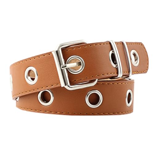 BESPORTBLE Punk Style Ring Belt for Women Fashion Holed Waistband Buckle for Dance