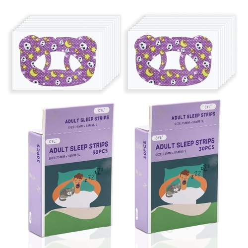 60 comprimés Mouth Tape Pansements anti-ronflement pour dormir Bouchons Ronflement Bande buccale Amélioration Respiration Réduction du Ronflement Patch Correction Bouche Ouverte Enfants Adultes Bande