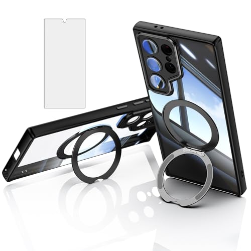 Coque Samsung S24 Ultra avec protège-écran verre trempé et anneau