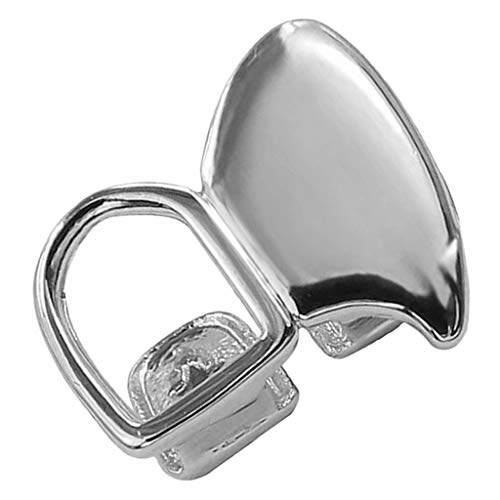 Sitrda (1pc) 18K Gold Plated Single Teeth Cap Canine Tooth Grill Hippy Rapper Men Jewelry Tooth Grills Mouth Caps