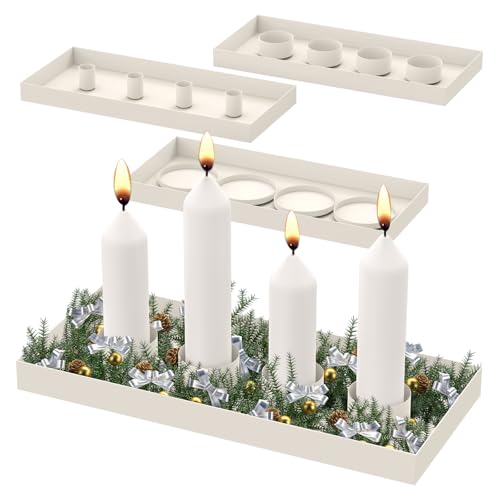 3 in 1 Magnetischer Kerzenständer, Adventskranz Kerzenhalter für...