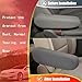 Smeyta 2PC Car Front Seat Armrest Covers,Universal Size Seat Arm Rest Cover,Flat Cloth Fabric Armrest Cover,Car Interior Accessories(Gray,1Pair)