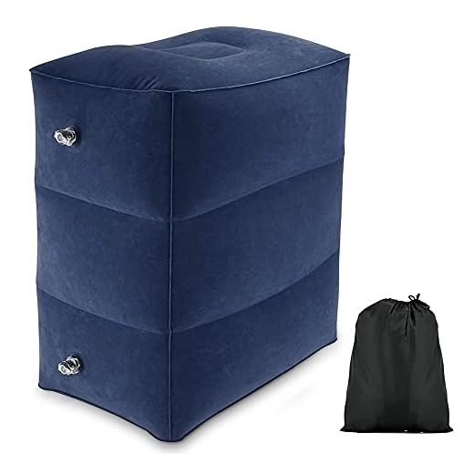 HINATAA Almohada Inflable de Viaje para Reposapiés, Multifunción, Ajustable en Alturas de Viaje, Portátil de 3 Capas, Almohada de Viaje, Reposapiés, para Niños que Duermen