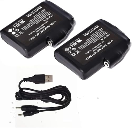 BDBDQM 7.4V Li-Polymer Rechargeable Battery Pack Replacement Set Compatible with Heated Gloves Liners Mittens Socks Vest Jacket Hand Muff Charger(2200mAh)
