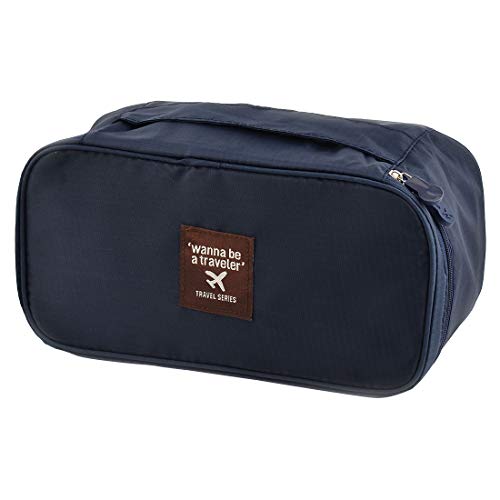 Ruilogod Almacenamiento de viaje Equipaje Ropa de equipaje Bolsa de uso en casa Organizador de la bolsa Azul oscuro