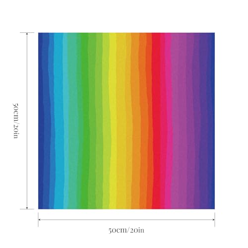 PAPER FAIR 60 Folhas de Papel de Seda Arco-Íris, Papel de Embrulho Colorido para Presente de 20x20