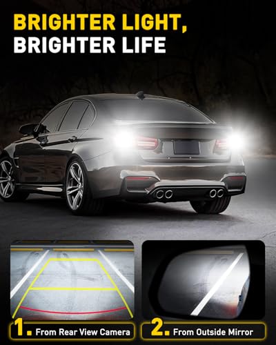 Image of AUXITO 921 LED Bulb Reverse Lights, 6000K White Super Bright 912 906 904 916 T15 W16W LED Backup Lights License Plate Lights, Pack of 2