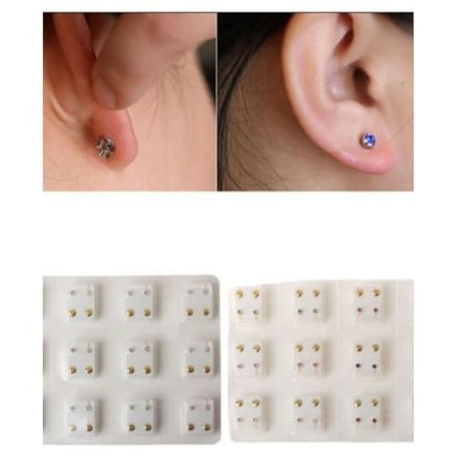 Kit C/12 Pares de Brincos Aço cirúrgico Antialérgico autoclavado para aplicações Cateter ou Maquinin