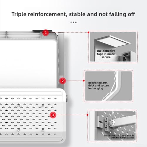 Deflector de aire acondicionado ajustable sin taladro para hogar 7