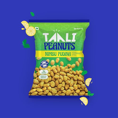 Image of Taali Roasted Peanuts - Nimboo Pudina |Crunchy Healthy Snacks | No Trans Fat, Gluten free, Roasted Not Fried (Pack of 4 x 140 gms)(weight may vary)